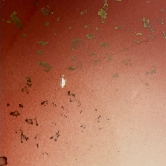 OVAL Ashtray pink and black ombré gold speck mid century - Picture 5 of 6